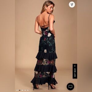 Lulus Black/Floral Dress